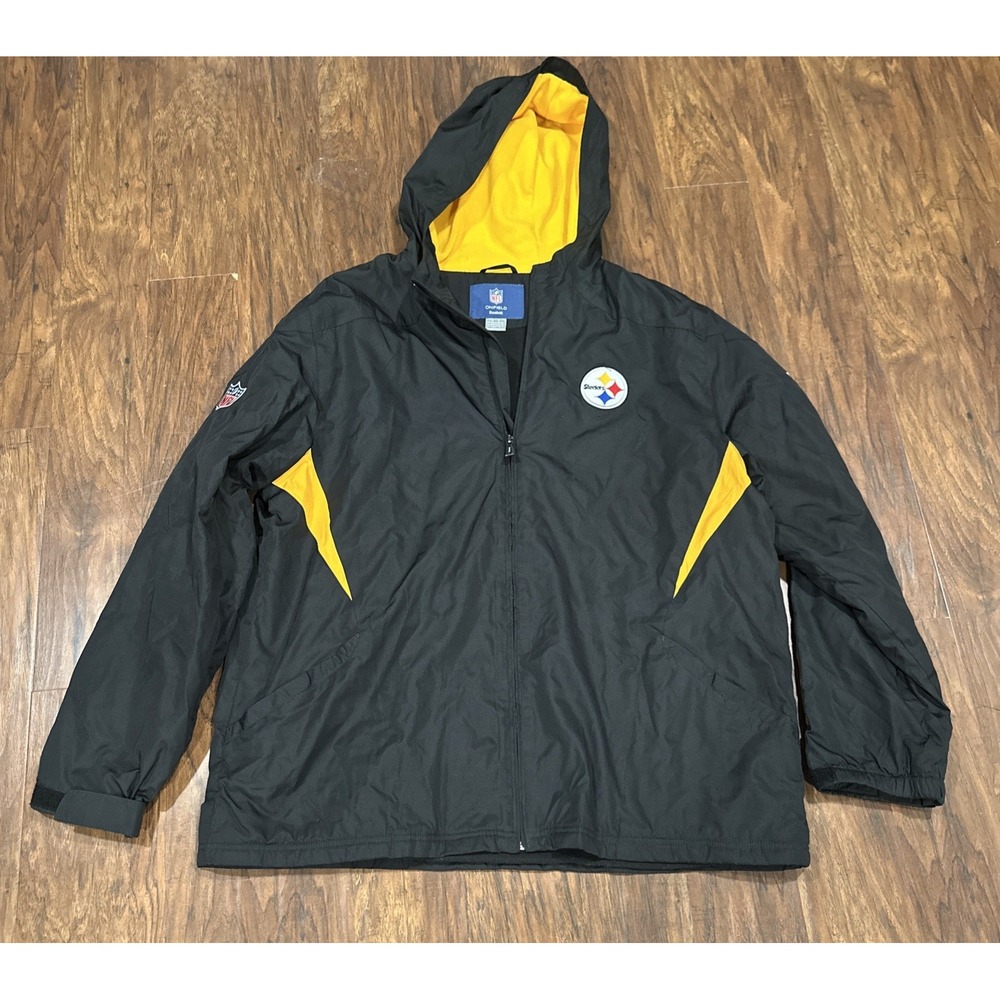 Pittsburgh Steelers Jacket Reebok Men' 2 XL Hooded Jacket
